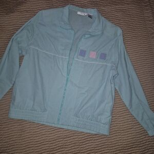 Chic Teal Bomber Jacket